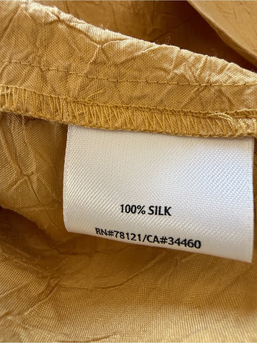 Eileen Fisher Mustard Crinkled Open-Front Jacket - Picture 7 of 7